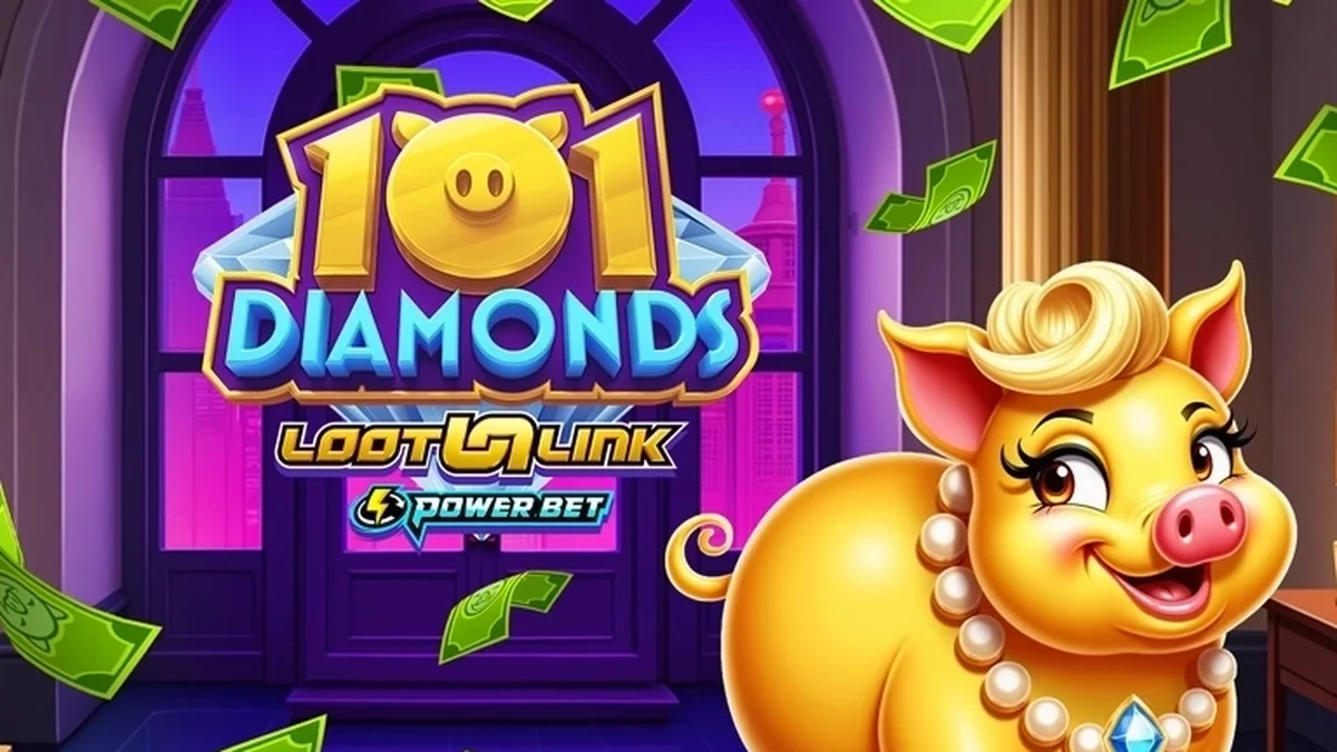 Tampilan visual berkilau dari permainan slot 101 Diamonds